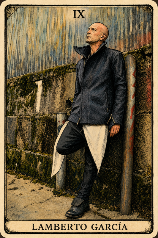 Carta de tarot ilustrada de Lamberto García